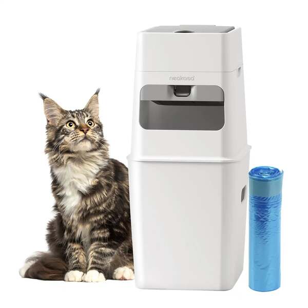 NEAKASA PooGuard Pet Waste Disposal Bin, White, 9.2 l