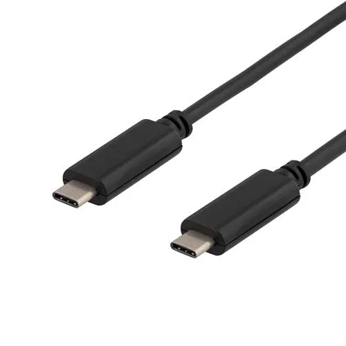 Deltaco USB-C &ndash; USB-C 3.2 Gen 1 - cable, 0.25 m, Black