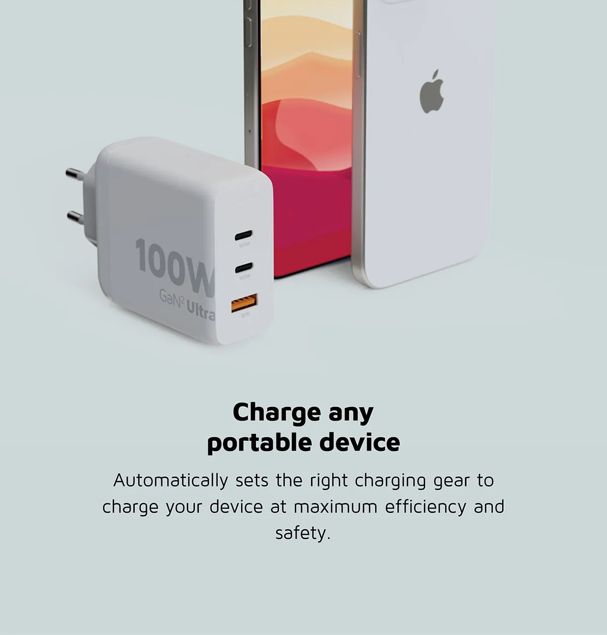 Xtorm 100W GaN2 Ultra Home Charger 2xUSB-C/USB-A - charger, White