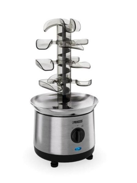 Princess 293000 Chocolate Fountain, 0.7 Litres, 4 Tiers, 46 Watts, Stainless Steel