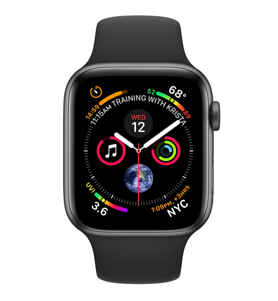 Apple Watch Series 4 GPS + Cellular 40mm, Space Grey Aluminum Case with Black Sport Band