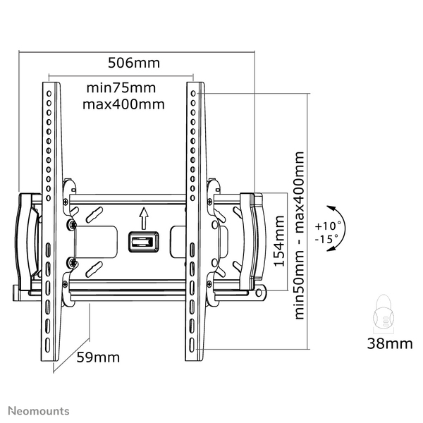 NEWSTAR PLASMA-W24 Flatscreen Wall Mount 52inch - 48 x 24 x 8 cm