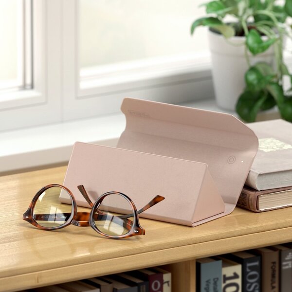 Satechi FindAll Vegan-Leather Glasses Case - tracker, Desert Rose
