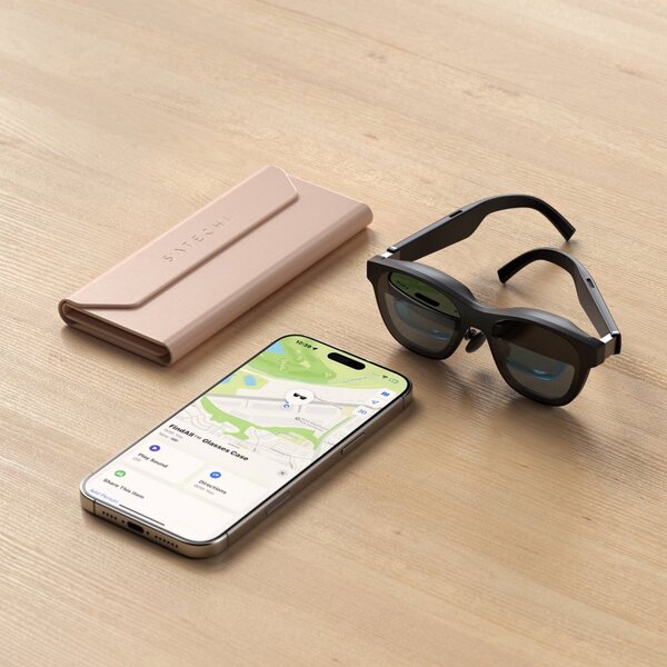 Satechi FindAll Vegan-Leather Glasses Case - tracker, Desert Rose
