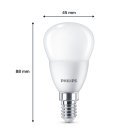 Philips LED Bulb P45 E14 4.9W (40W) 470lm 2700K Matte 4-pack