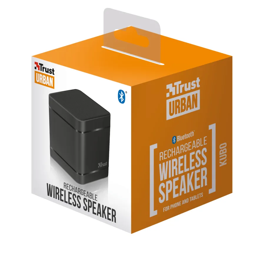 TRUST UR KUBO WRLS SPEAKER BLK - BLUETOOTH SPEAKER BLACK