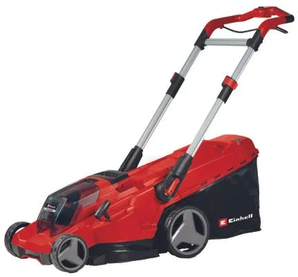 Einhell RASARRO 36/42 Brushless Cordless Push Lawn Mower, 36 Volt, 2 x 5.2 Ampere-hour, 420 millimeter, Black, Red