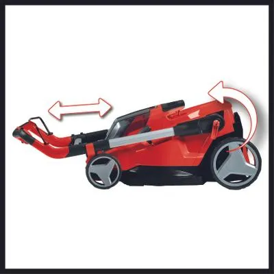 Einhell RASARRO 36/42 Brushless Cordless Push Lawn Mower, 36 Volt, 2 x 5.2 Ampere-hour, 420 millimeter, Black, Red
