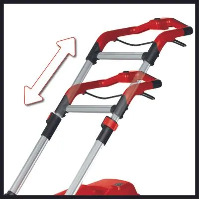 Einhell RASARRO 36/42 Brushless Cordless Push Lawn Mower, 36 Volt, 2 x 5.2 Ampere-hour, 420 millimeter, Black, Red