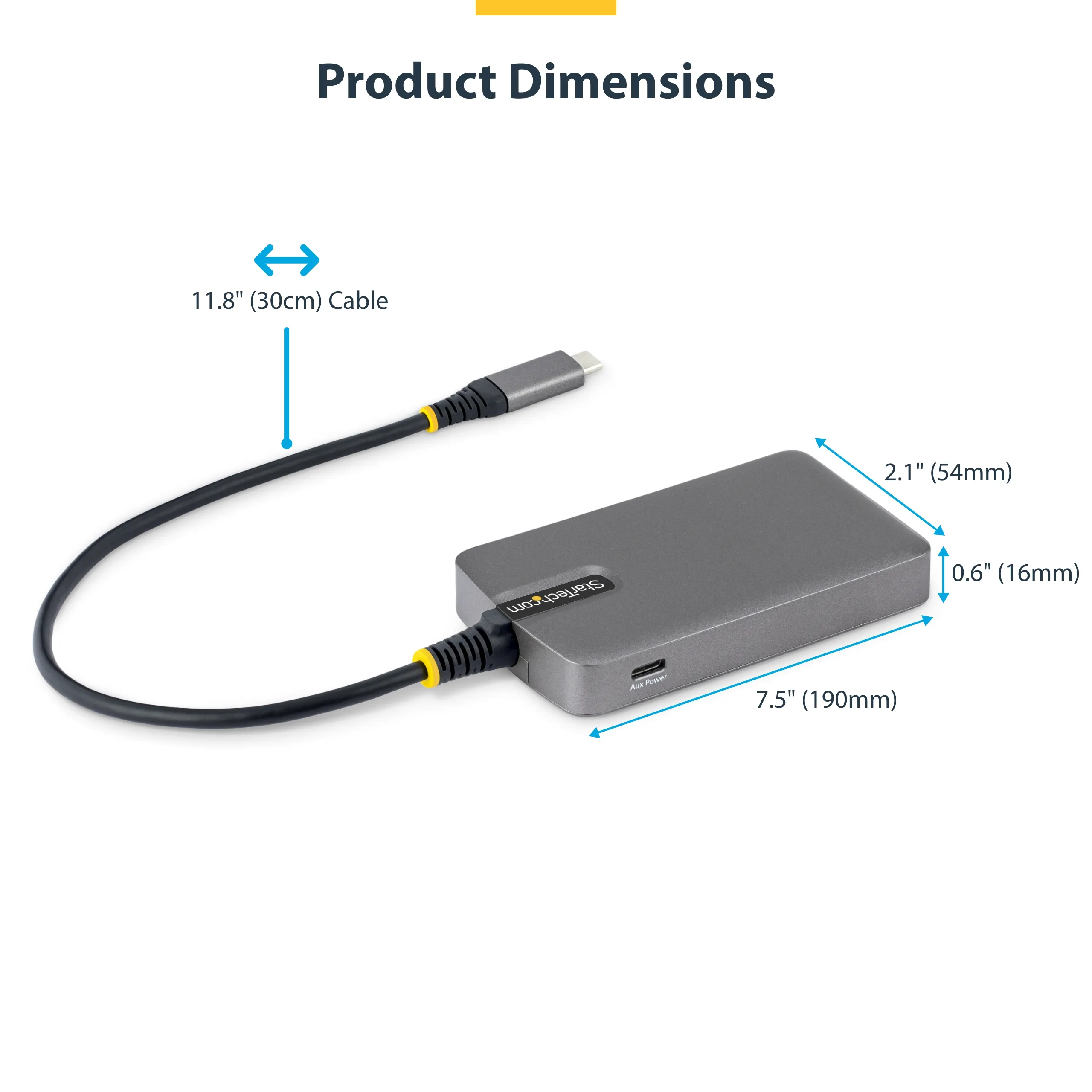 Startech 4-Port USB-C Hub 5Gbps Bus Powered - USB- hub