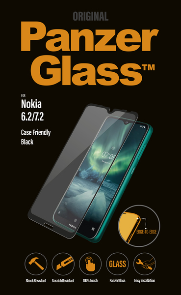 PANZERGLASS CASE FRIENDLY BLACK - F/ NOKIA 6.2/7.2