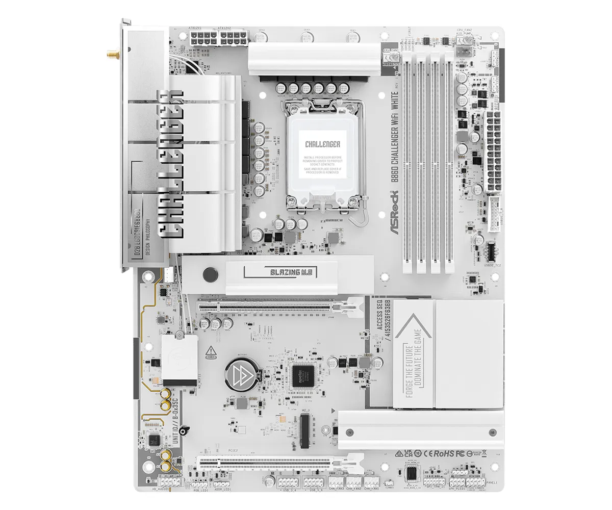 ASRock B860 Challenger WiFi 7 LGA1851 ATX Motherboard, White