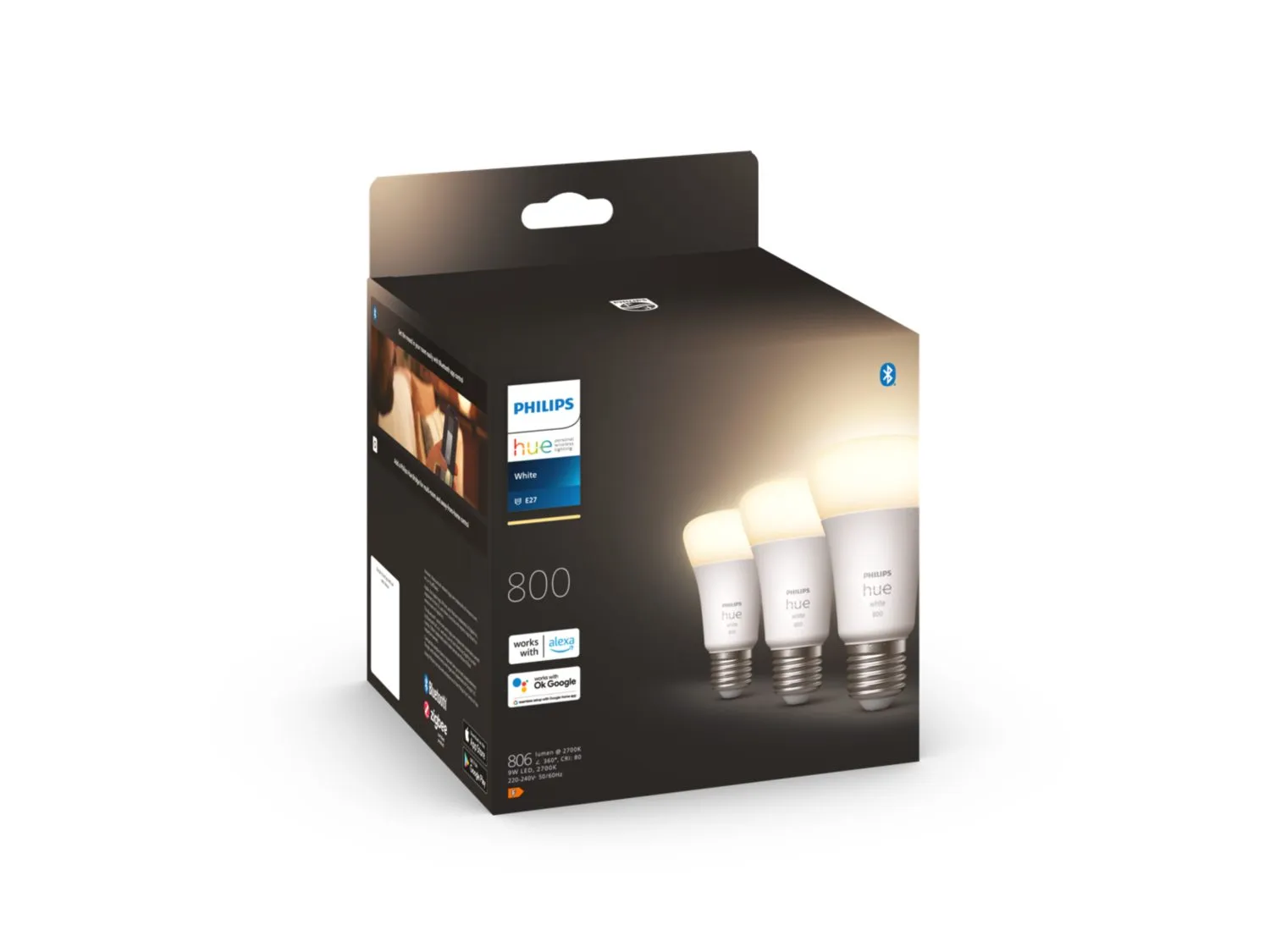 Philips HUE W 9W A60 E27 EU 3P