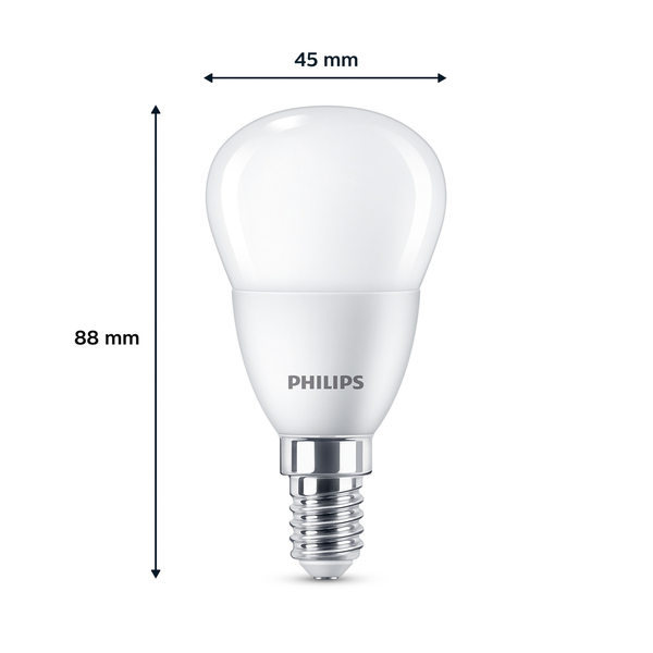 Philips LED-lampa P45 E14 4,9W (40W) 470lm 2700K Matt 4-pack