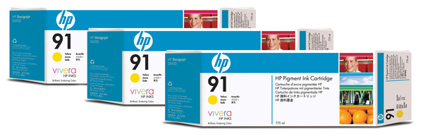 No91 yellow ink, 775ml (3) No91 yellow ink, 775ml (3)