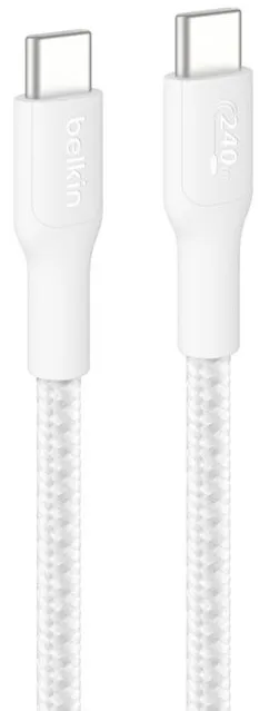 Belkin USB-C kabel, 240 W, 3 m, vit