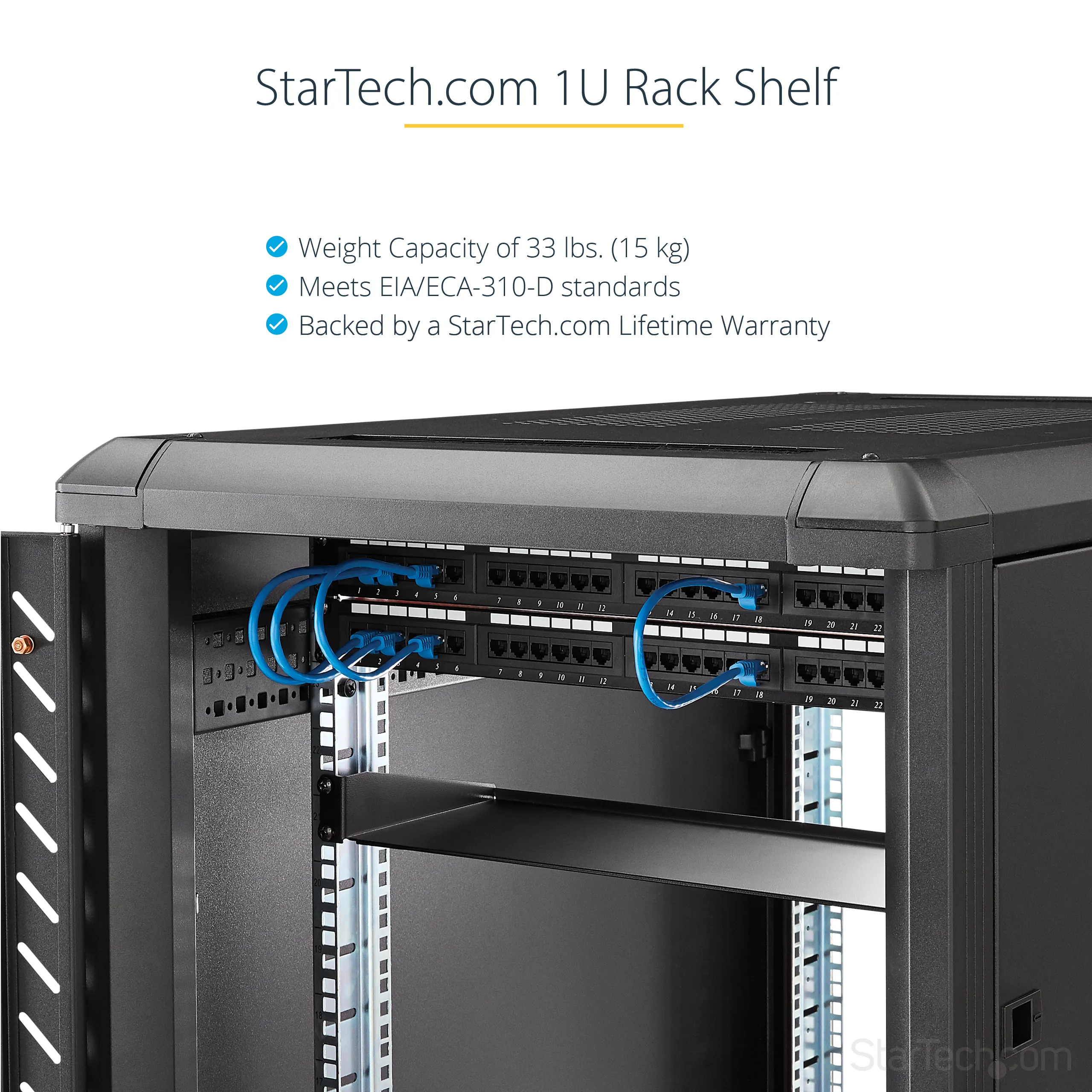 1U FIXED RACK MOUNT SHELF