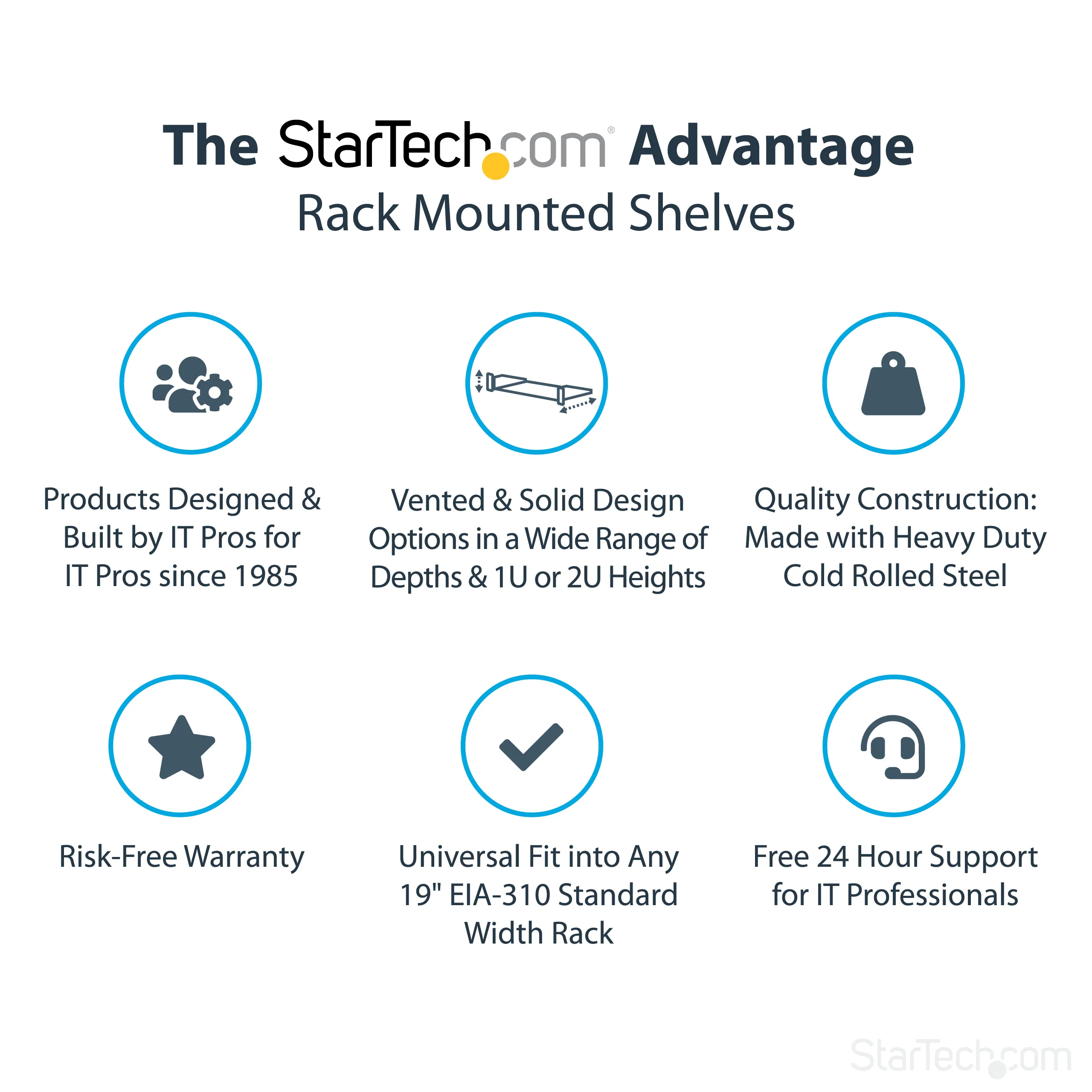 1U FIXED RACK MOUNT SHELF