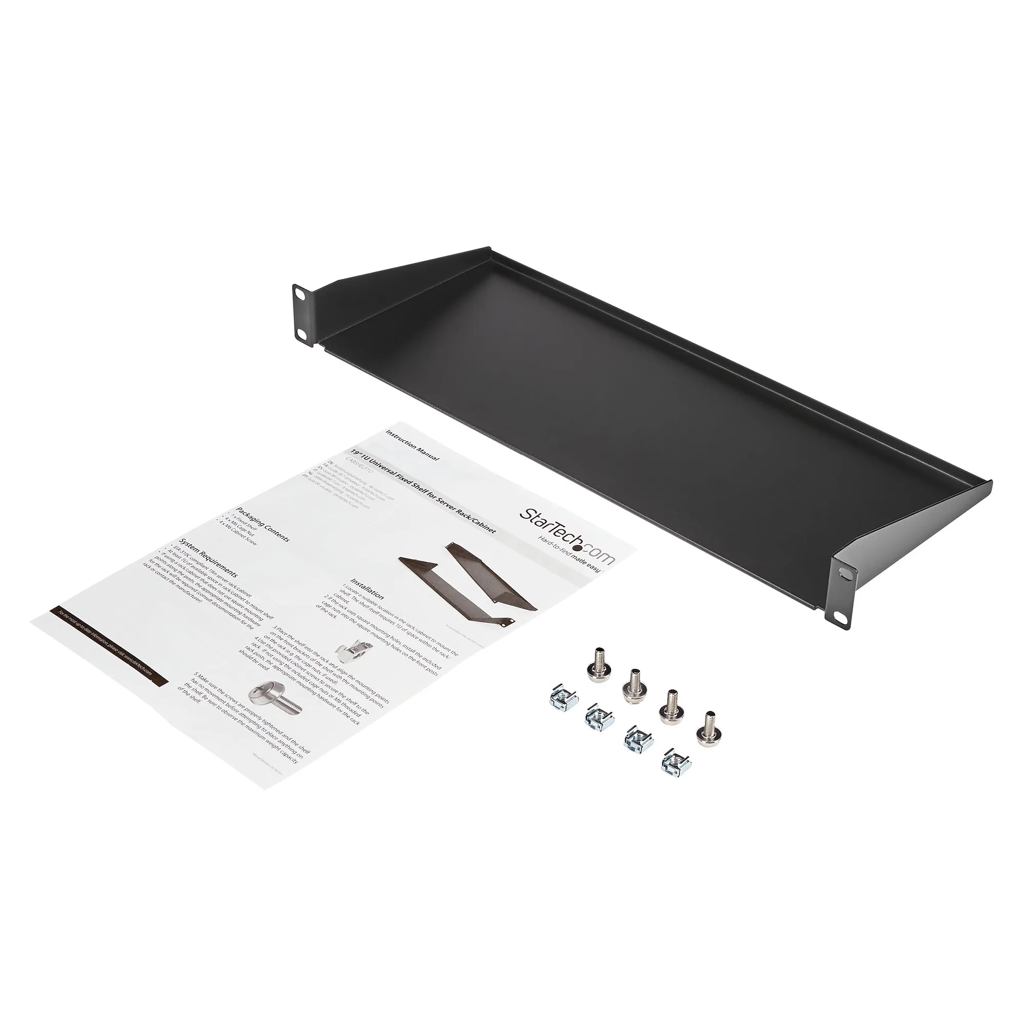 1U FIXED RACK MOUNT SHELF