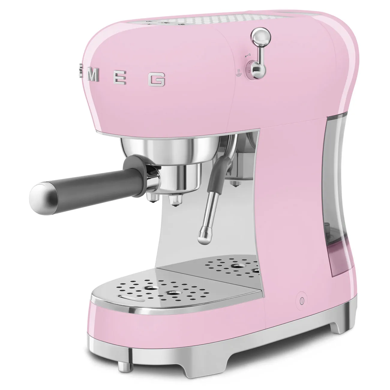 Smeg 50's Style ECF02PKEU - espressomaskin, Rosa, Rostfritt stål