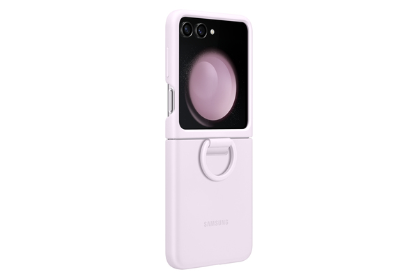 Samsung Silicone Cover with Ring, Galaxy Z Flip5 -suojakuori, Laventeli