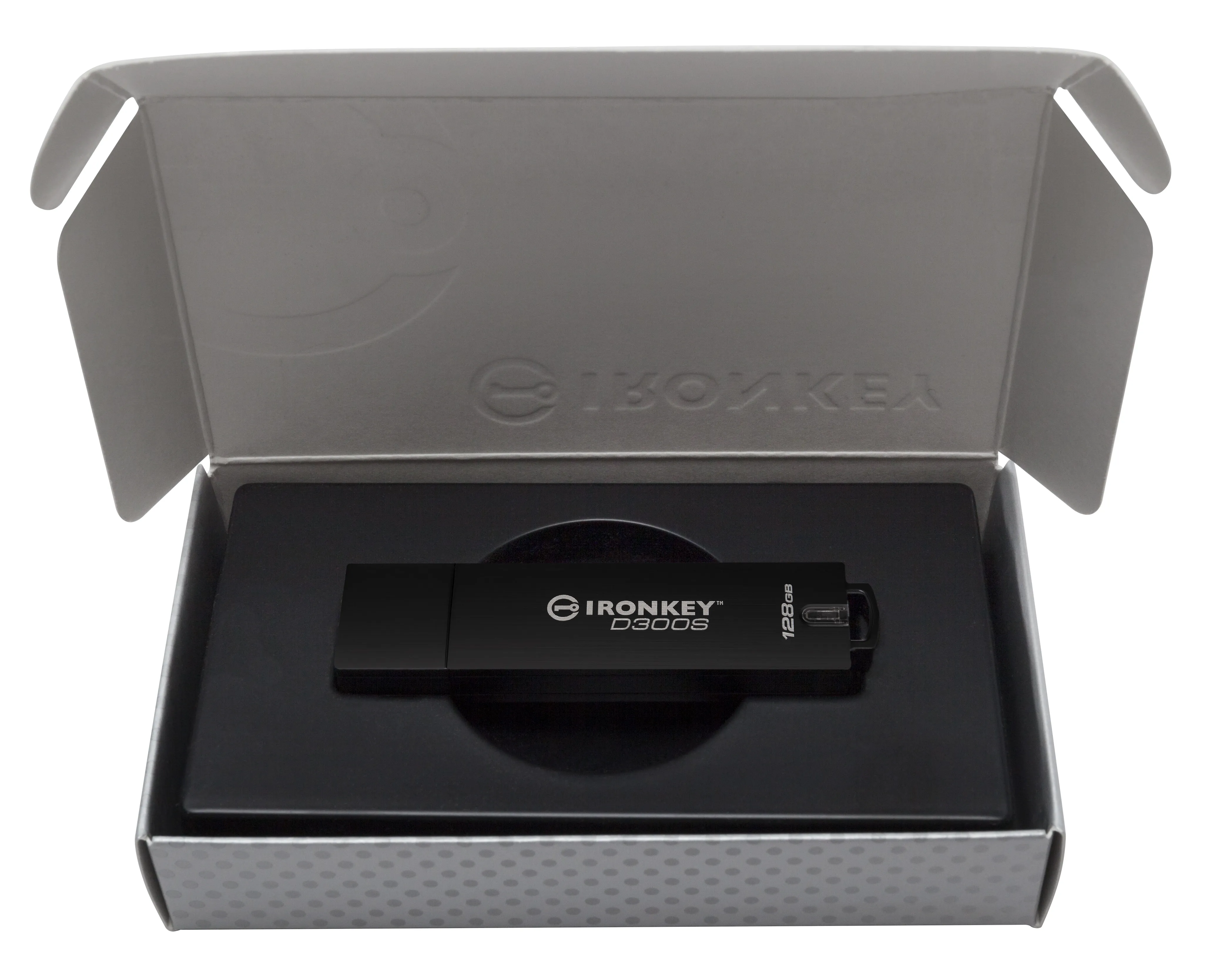 Kingston IronKey D300S USB 3.2 Gen 1 128GB memory stick, Black