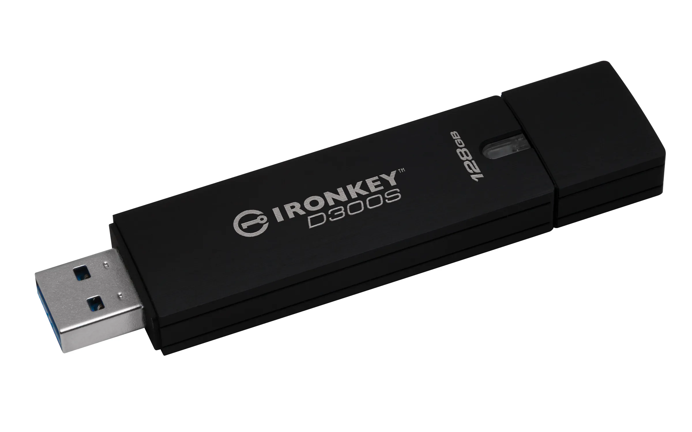 Kingston IronKey D300S USB 3.2 Gen 1 128GB memory stick, Black
