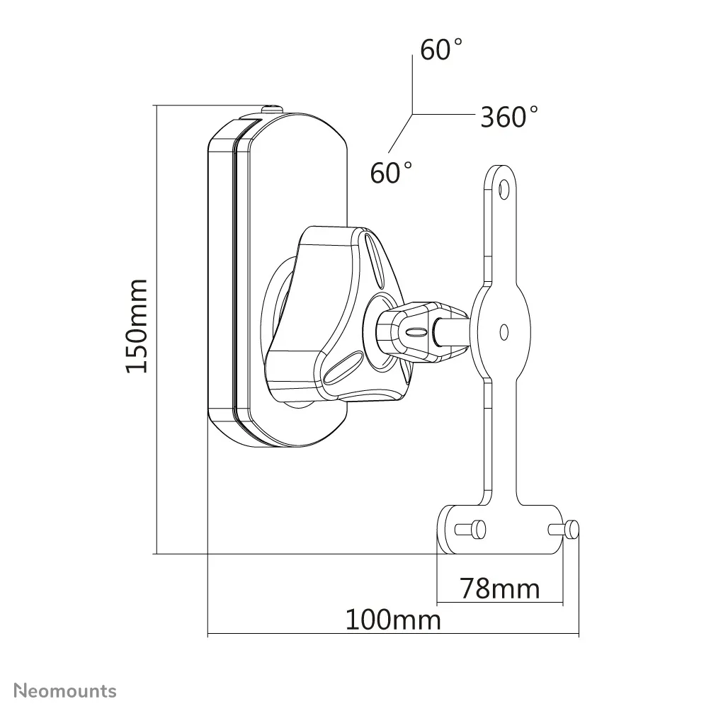 NEWSTAR NeoMounts Wall Mount for Sonos Play 1 and 3 White