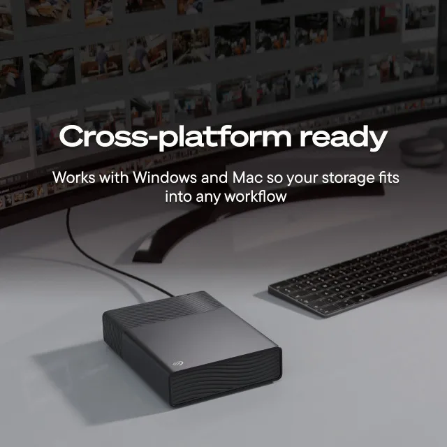 Seagate One Touch Hub 16 Tt USB 3.0 -ulkoinen SSD, laitteistosalaus, salasanasuojaus, musta
