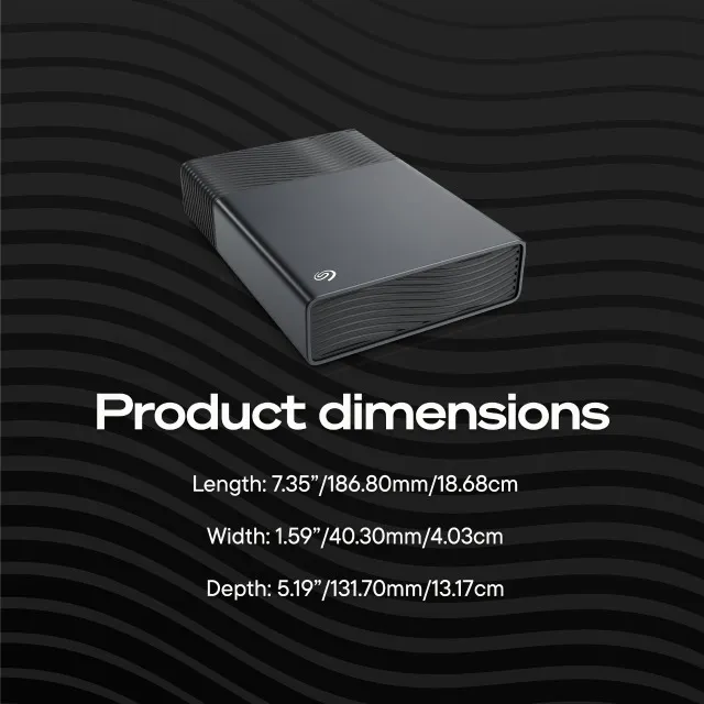 Seagate One Touch Hub 16 Tt USB 3.0 -ulkoinen SSD, laitteistosalaus, salasanasuojaus, musta