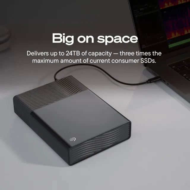 Seagate One Touch Hub 16 Tt USB 3.0 -ulkoinen SSD, laitteistosalaus, salasanasuojaus, musta