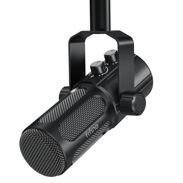 FIFINE AmpliTank Tank6, USB-C/XLR, Dynamic Microphone, Black