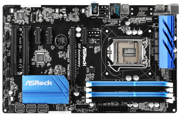 (Fyndh&ouml;rnan) ASROCK Z97 ANNIVERSARY LGA1150 ATX 4xDDR3 MaxRAM 32GB HDMI RAID ATX