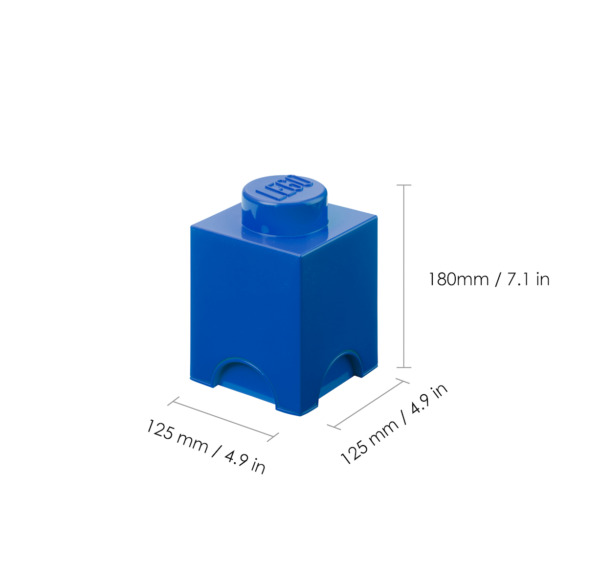 Room Copenhagen LEGO Storage Brick 1 blue - RC40011731