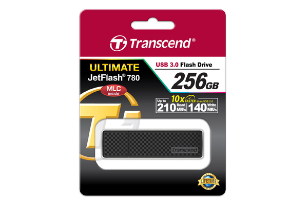 Transcend 256 GB JetFlash 780 USB 3.0 - minne, Svart