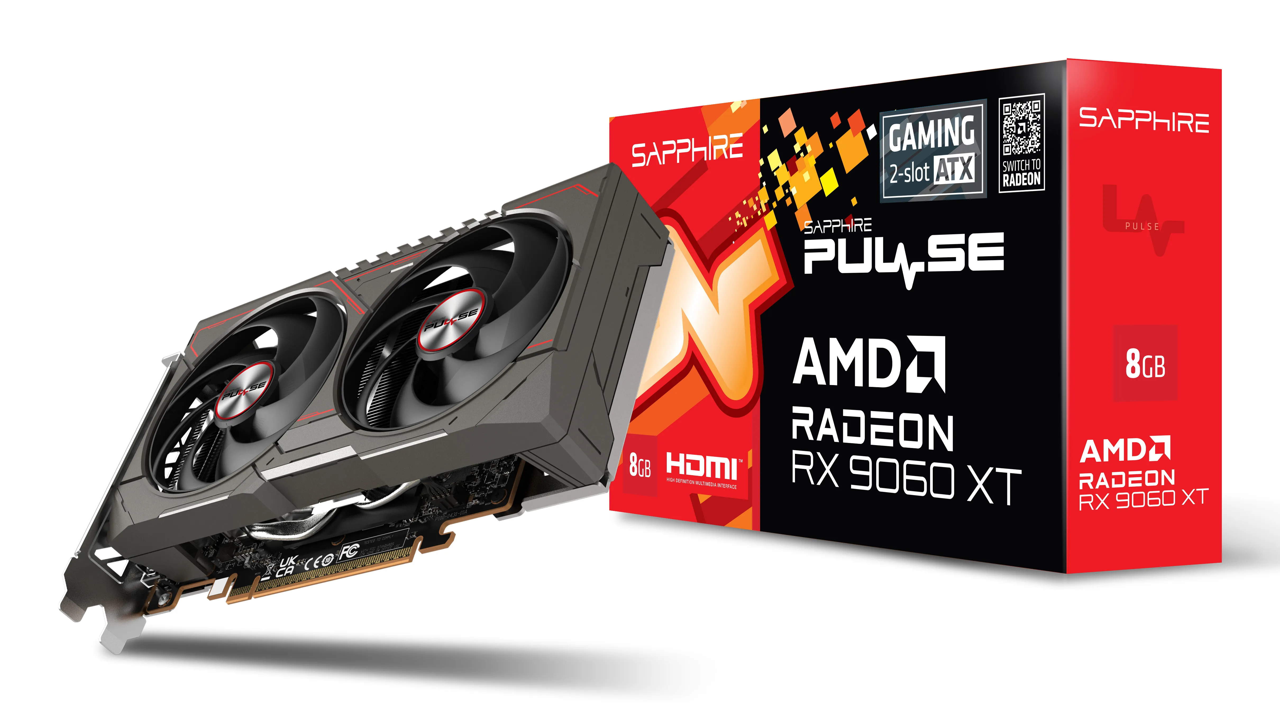 Sapphire Radeon RX 9060 XT Pulse OC 8 Gt -näytönohjain