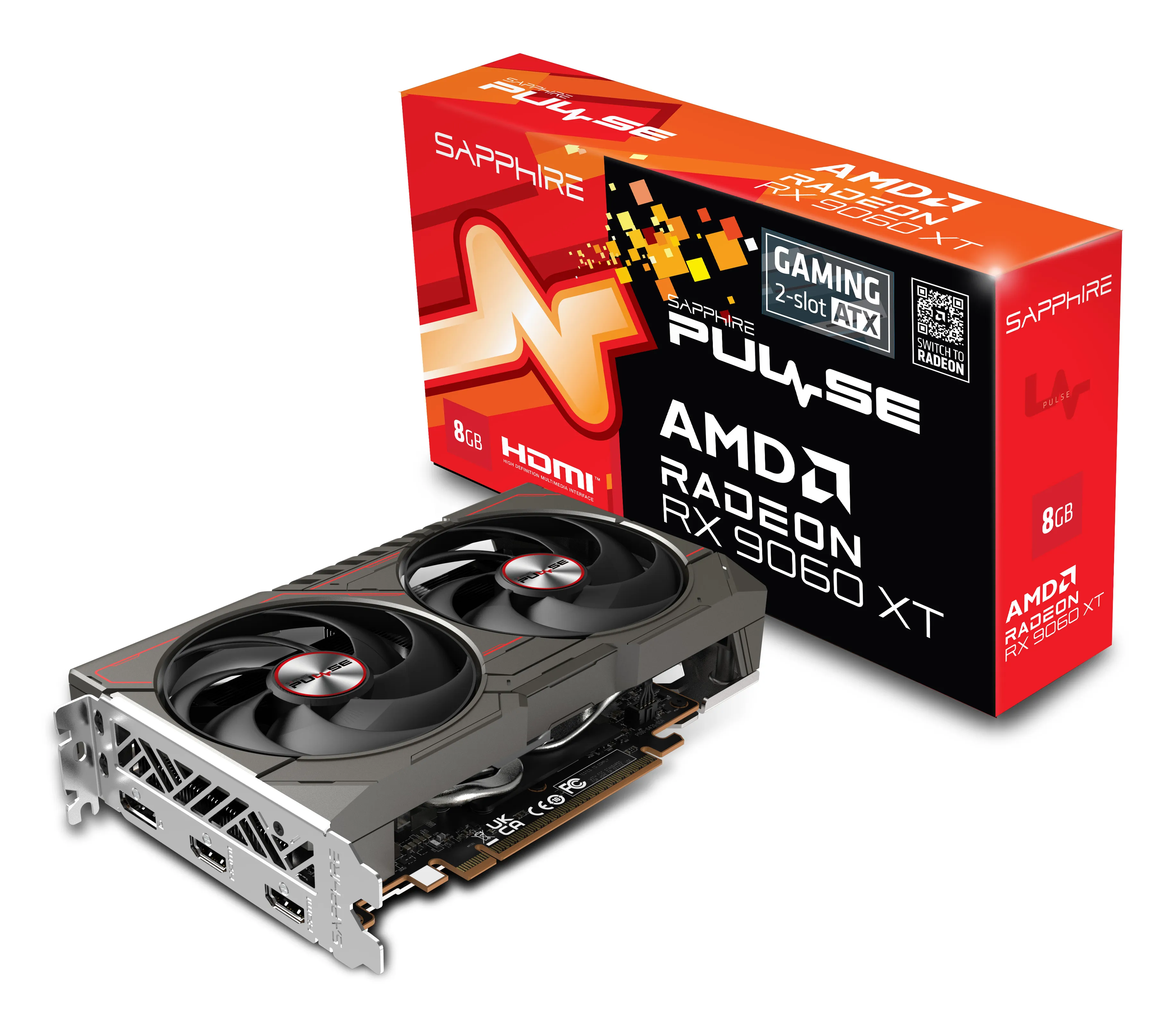 Sapphire Radeon RX 9060 XT Pulse OC 8 GB grafikkort