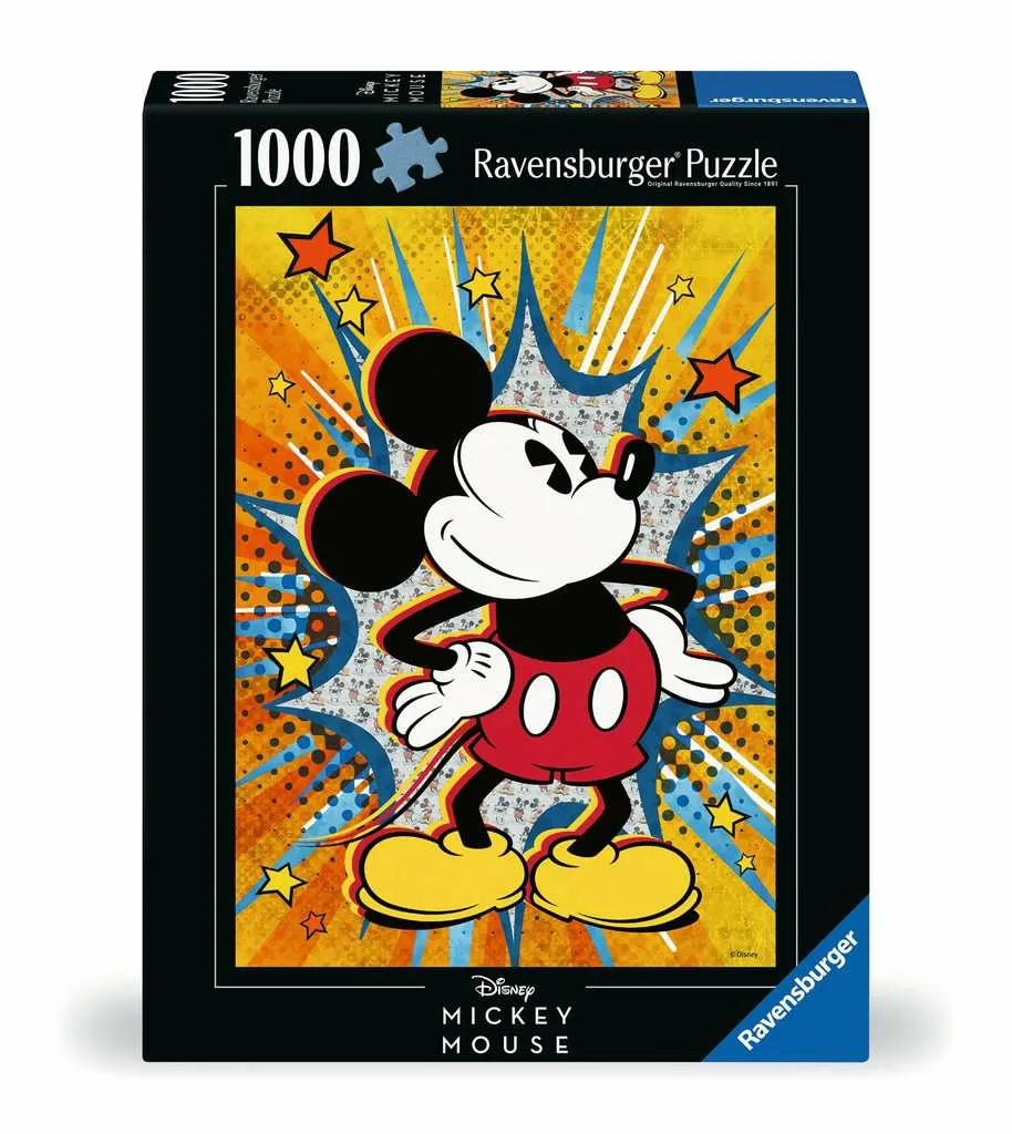 Ravensburger Disney Retro Mickey -palapeli, 1000 palaa