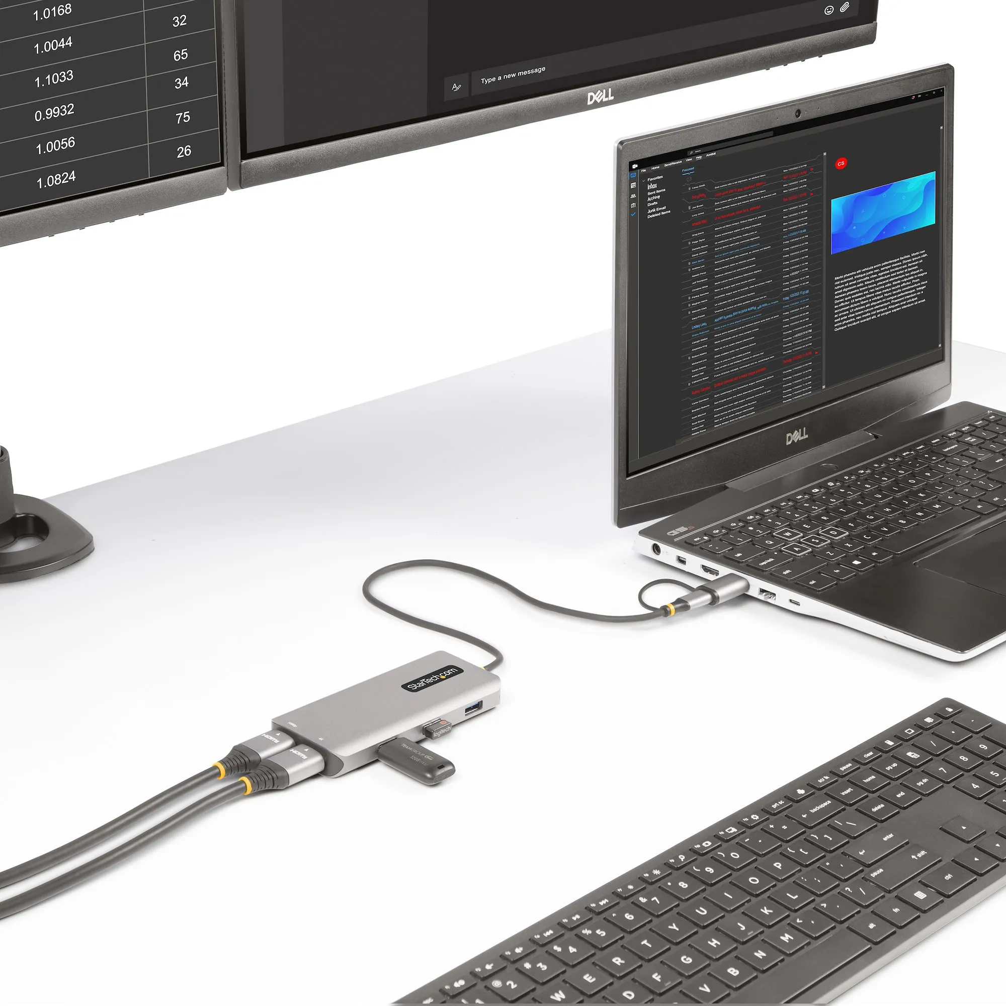 Startech USB-C - USB-A Multiport Dual HDMI - adapter