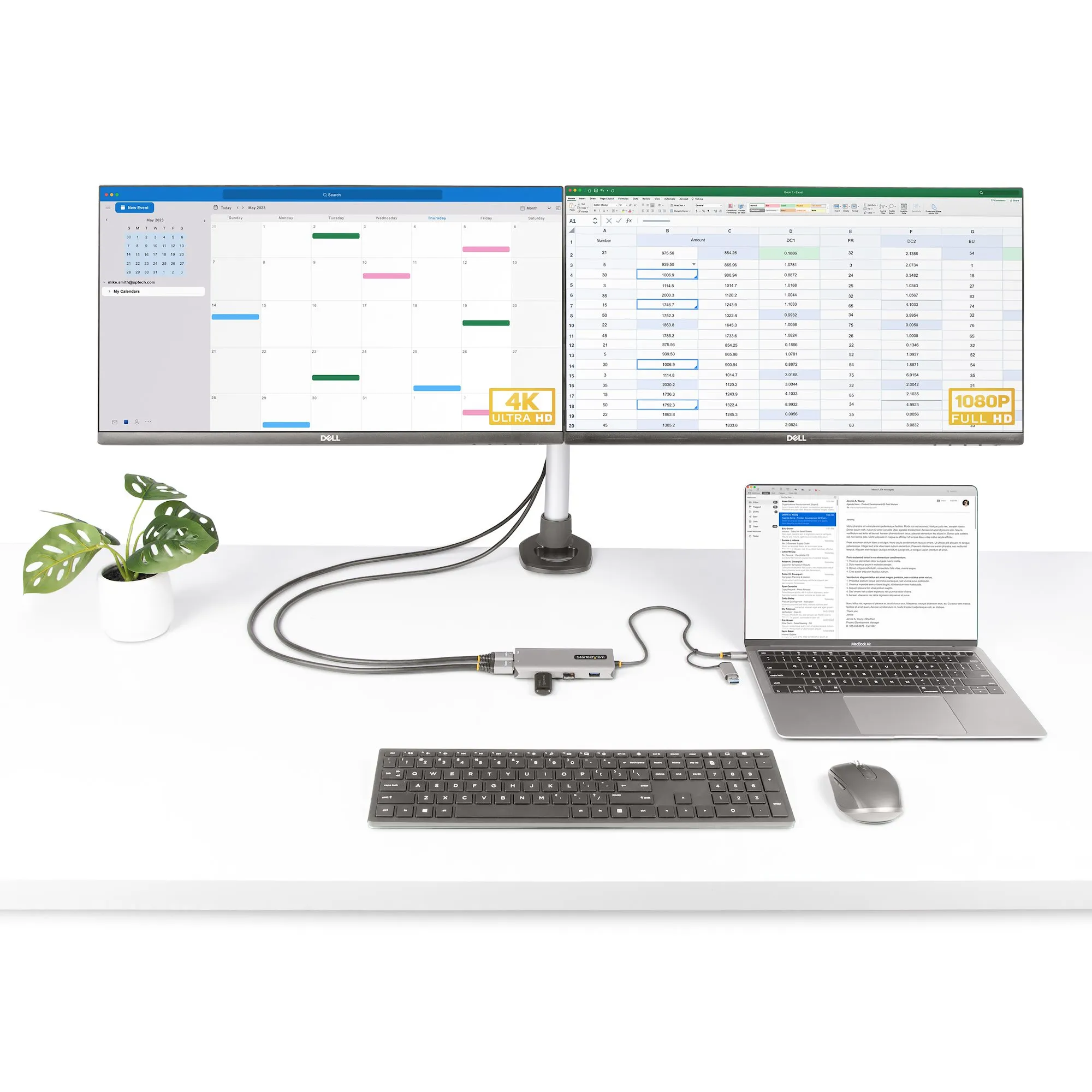 Startech USB-C - USB-A Multiport Dual HDMI - adapter
