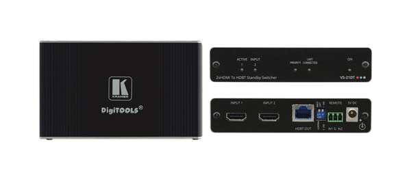 KRAMER VS-21DT 2x1 4K60 4:2:0 HDCP 2.2 HDMI Auto Switcher over HDBaseT