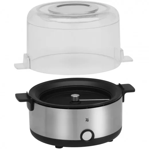 WMF K&Uuml;CHENminis Popcorn-kone, 2,2 L, 250 W, Musta/ruostumaton ter&auml;s
