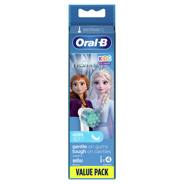 Oral-B Kids Frozen 4 pcs Replacement Toothbrush Heads, Blue