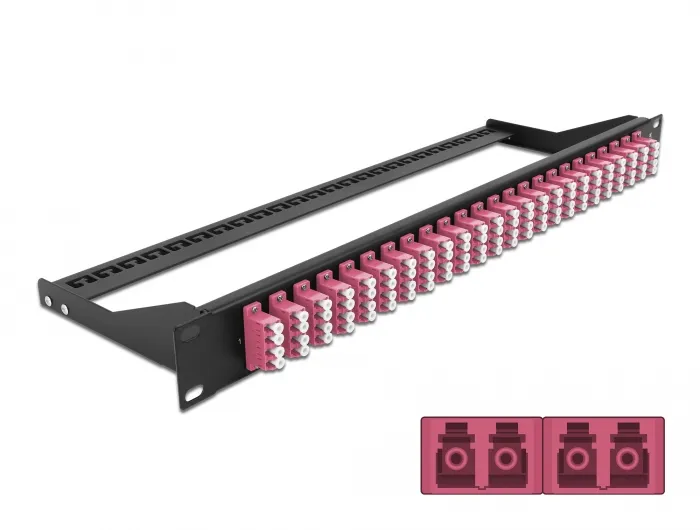 Delock 19? Fibre Patch Panel 24 port LC Quad violet
