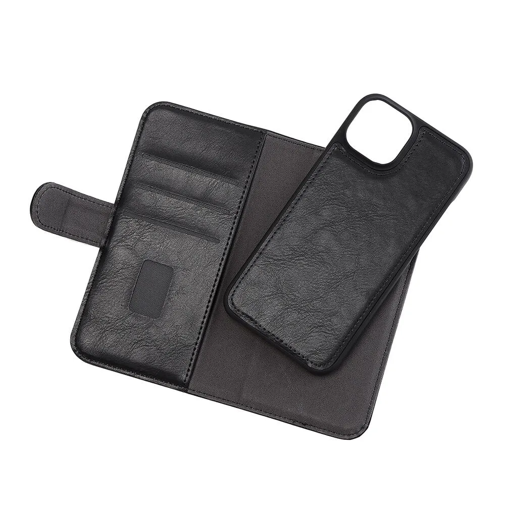 GEAR Wallet, iPhone 14 - 2-in-1 Wallet Case, Black