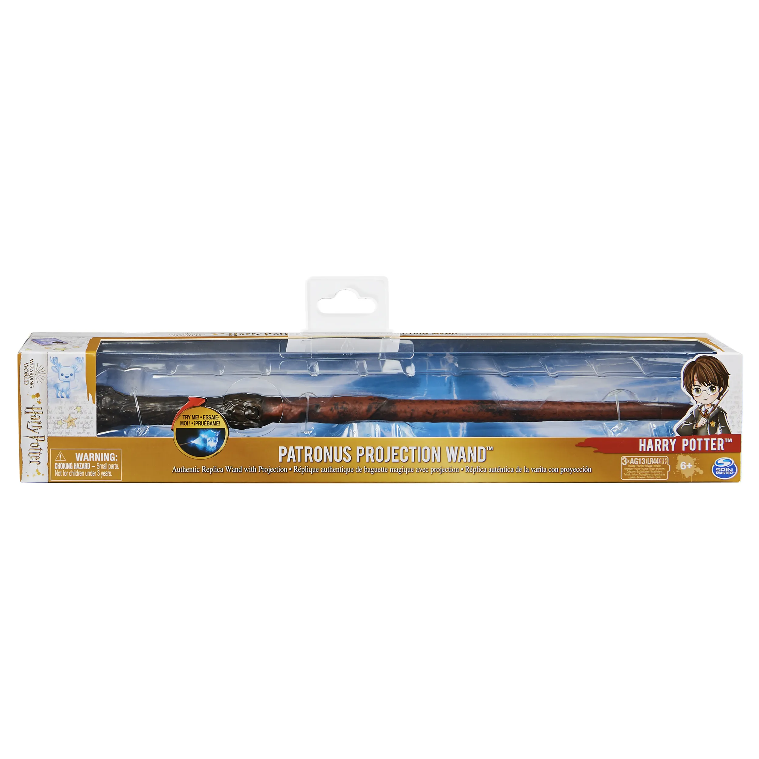 Spin Master Wizarding World Harry Potters Patronus Projection Wand Roleplay (Brown)
