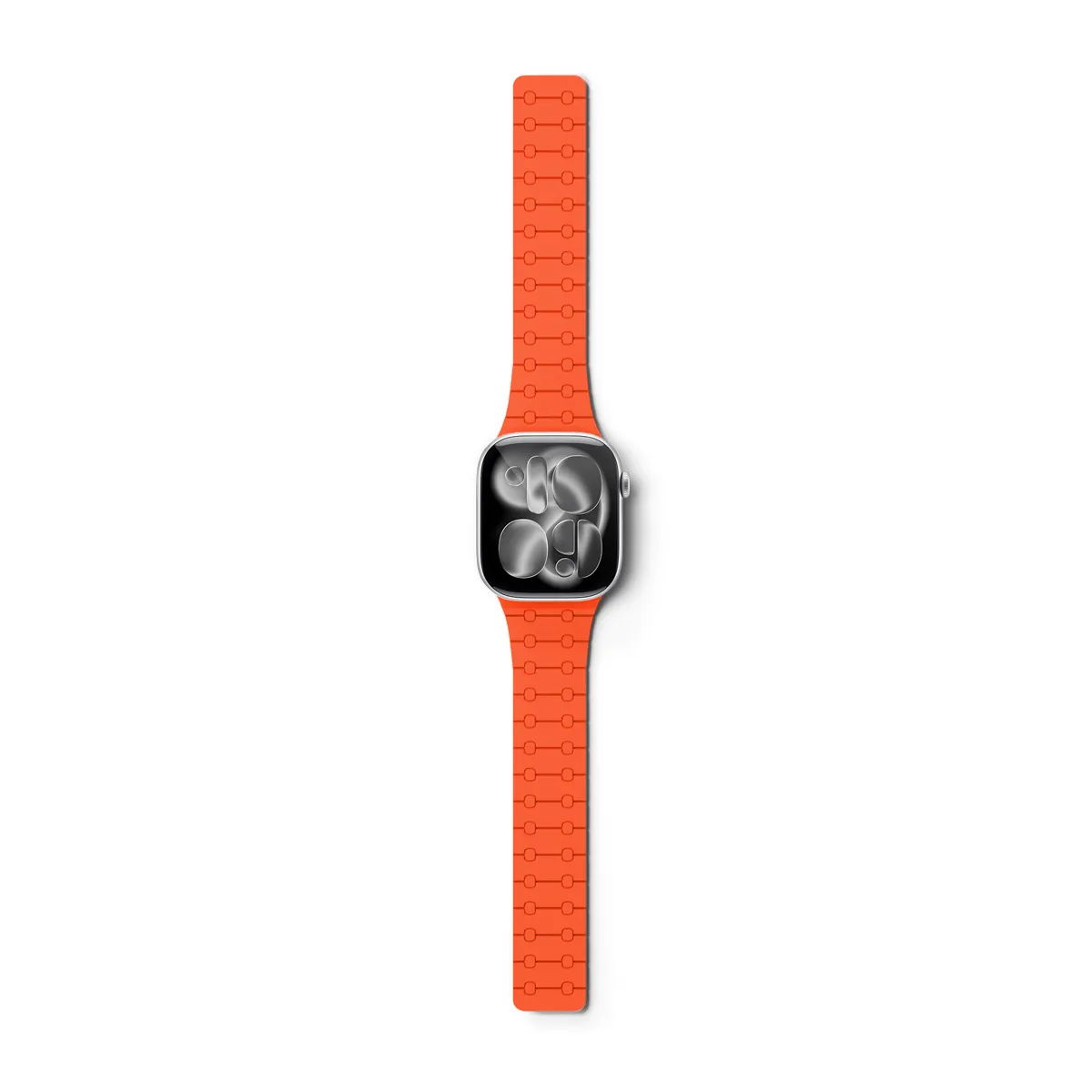 Epico Magnetic+ Silicone Watch Band | Apple Watch SE (40mm)/Series 1-9 (38/40/41mm) 10-11 (42mm) | Orange | Thin | Stong Magnetic Clasp