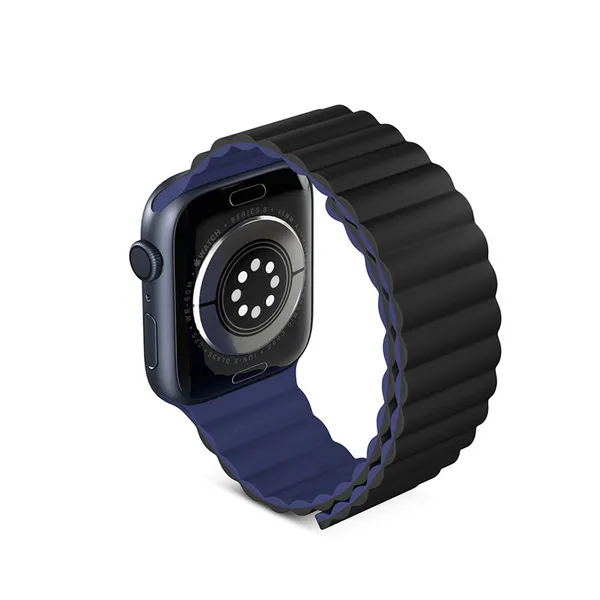 EPICO Watch Strap Magnetic for Apple Watch 42/44/45/49 mm - BLACK/blue