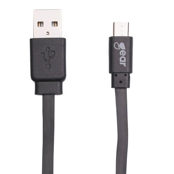 GEAR USB-A - Micro-USB B - kabel, 3m, Svart