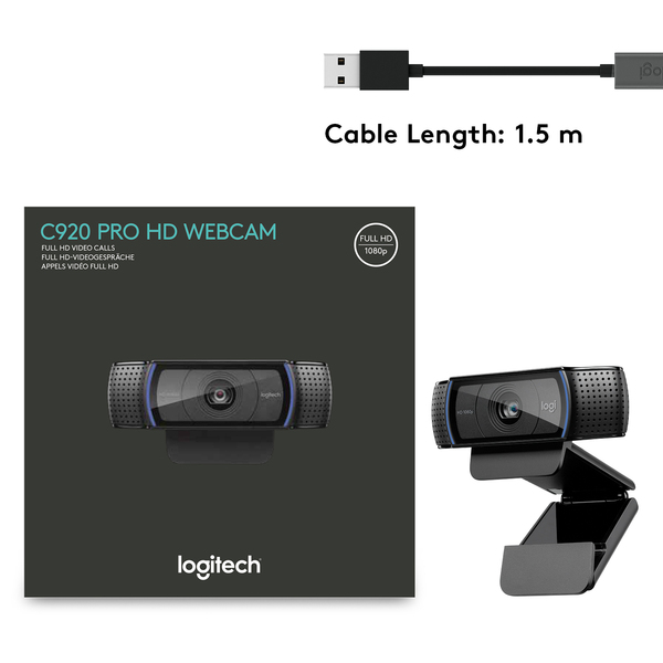 Logitech C920 Full HD - web camera, black